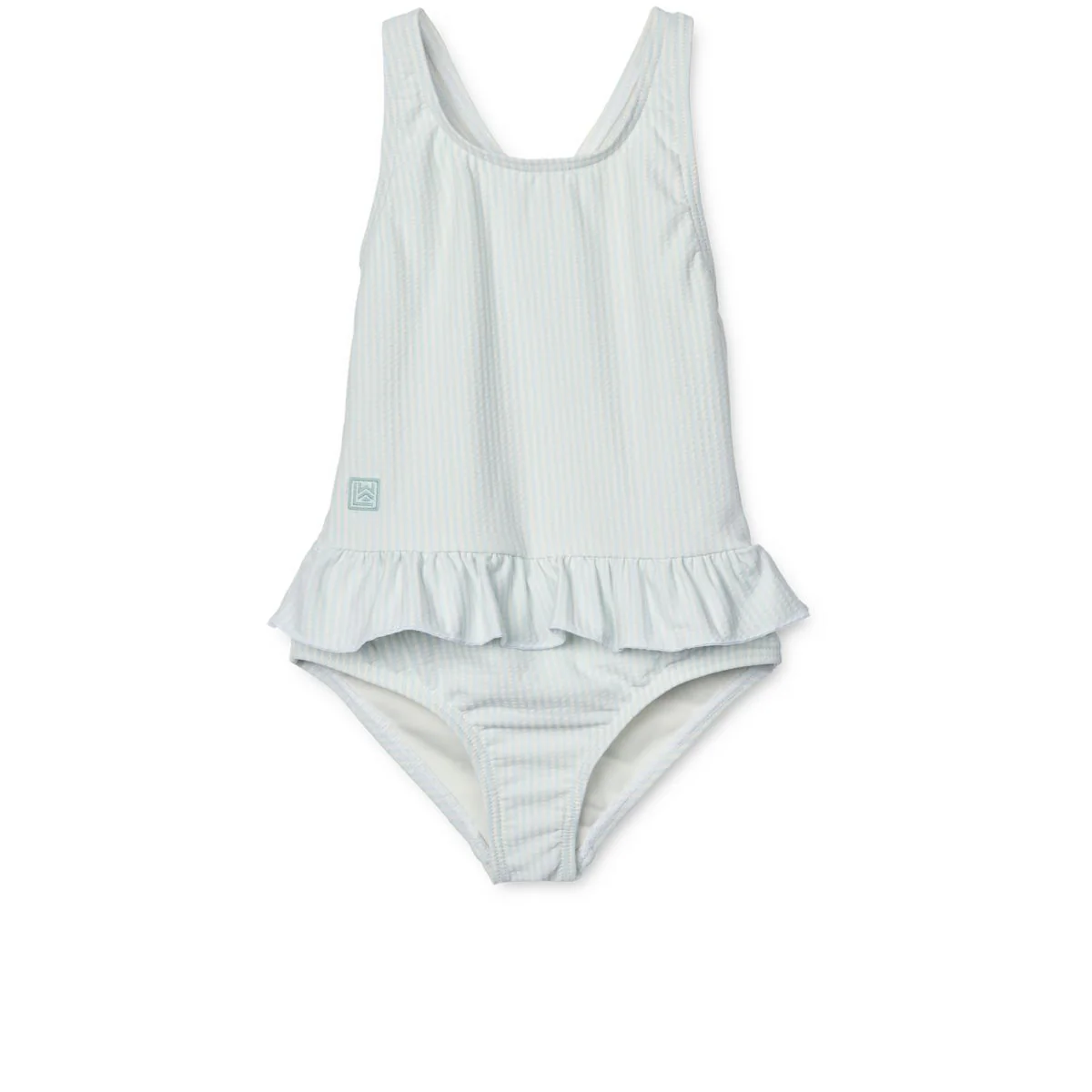 Amara Gestreifter Badeanzug - Y/D stripe Pure sky / Creme de la creme