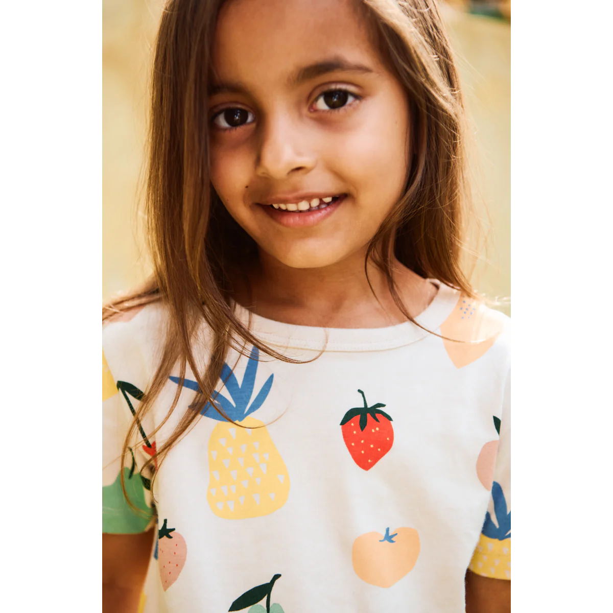 APIA bedrucktes Kurzarm-T-Shirt - Fruit / Sandy - Image 5