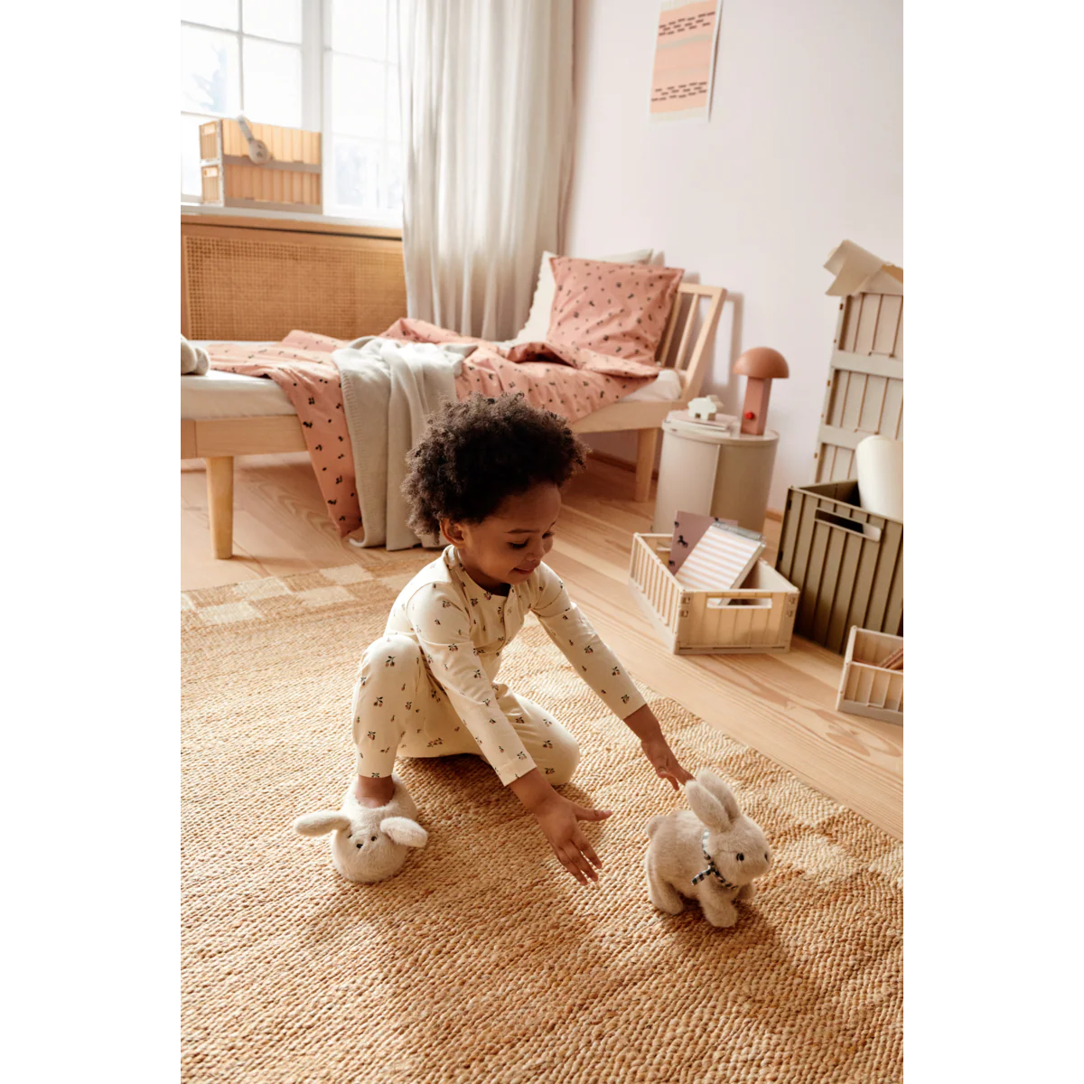 BIRK Bedruckter Pyjama-Einteiler - Peach mini / Sea shell - Image 3