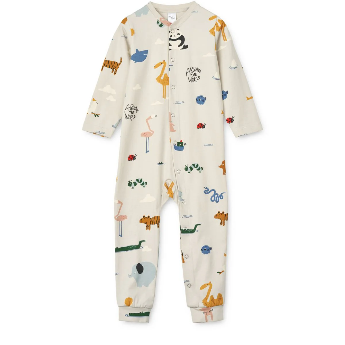 BIRK Bedruckter Pyjama-Einteiler - Around the world / Sandy