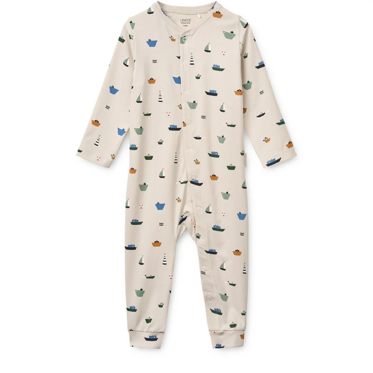 BIRK Bedruckter Pyjama-Einteiler - Mini sailing / Sandy