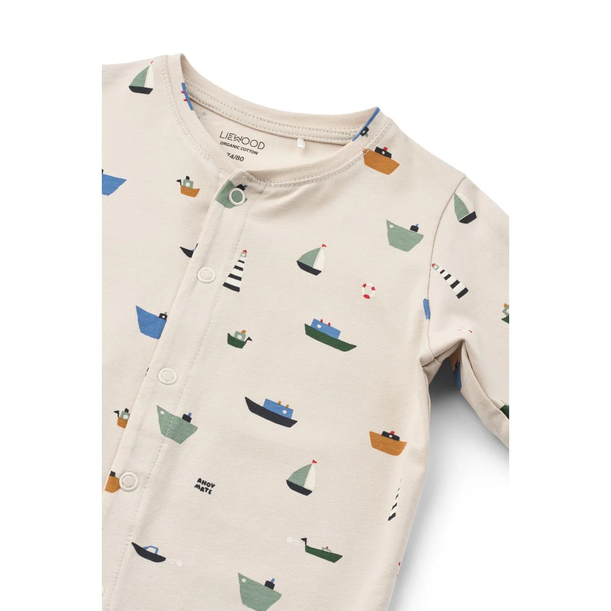 BIRK Bedruckter Pyjama-Einteiler - Mini sailing / Sandy - Image 2
