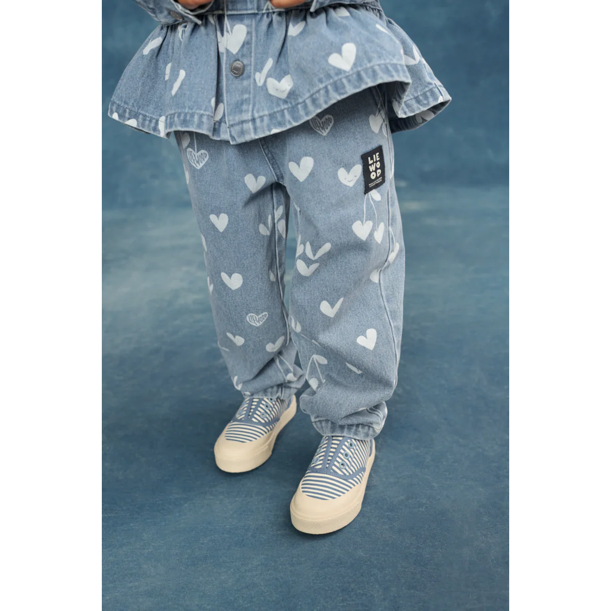 BORRIS bedruckte Jeanshose - Sweethearts / light blue denim - Image 4