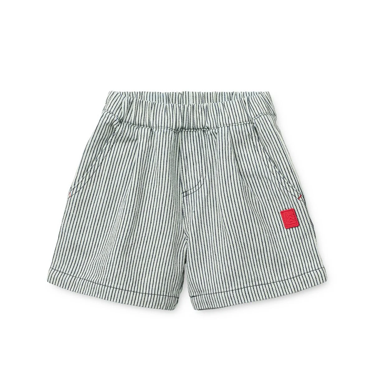 BORRISA gestreifte Denim-Shorts - Classic navy / Creme de la creme
