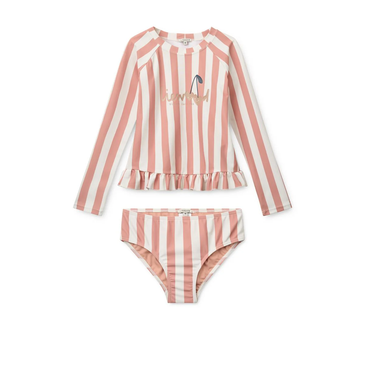 DAGNY Gestreiftes Badeset - Coral blush / creme de la creme stripe
