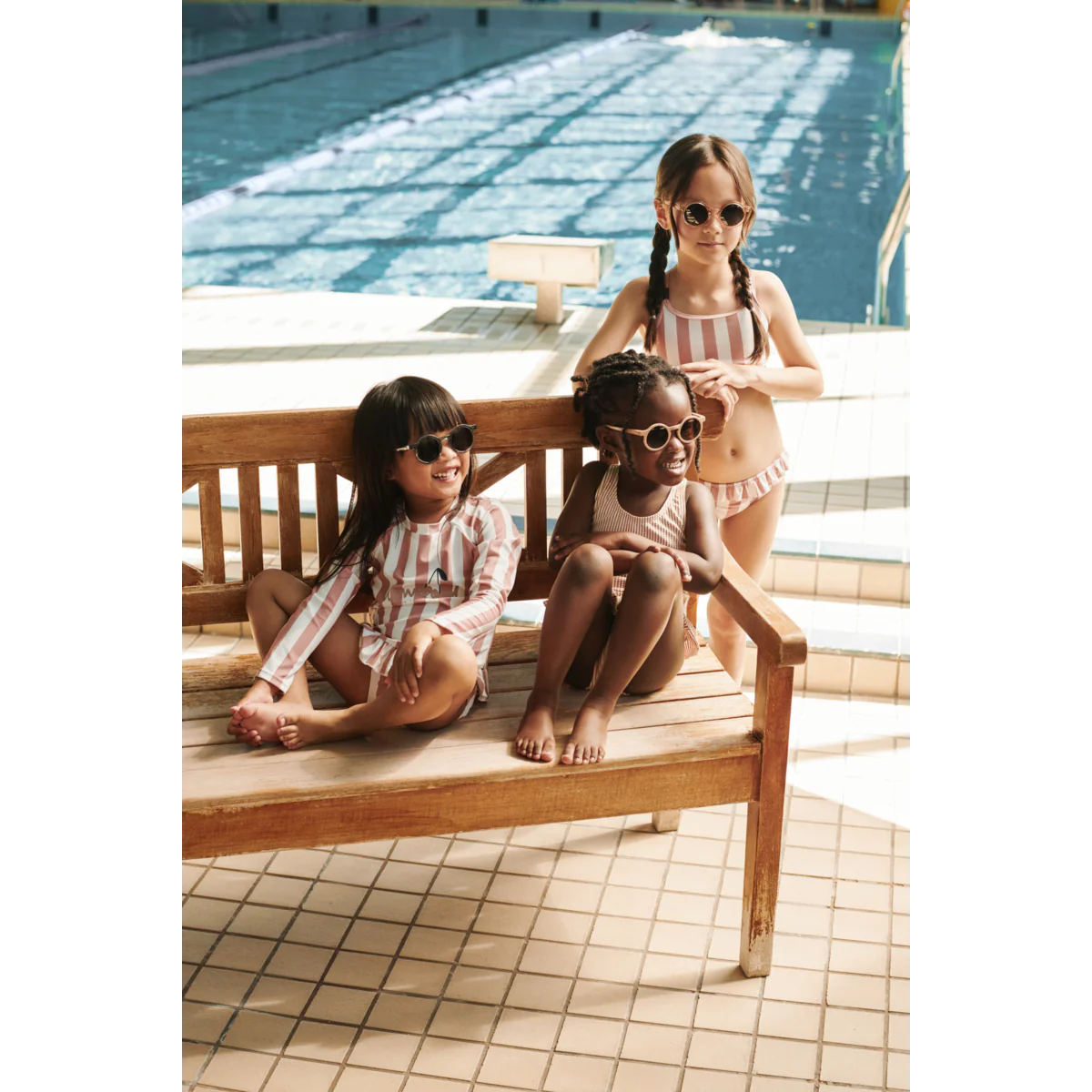 DAGNY Gestreiftes Badeset - Coral blush / creme de la creme stripe - Image 3