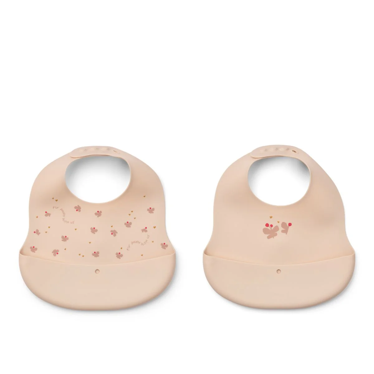 EMBER Bedruckte Lätzchen, 2er-Pack - Mini Butterfly / Apple blossom
