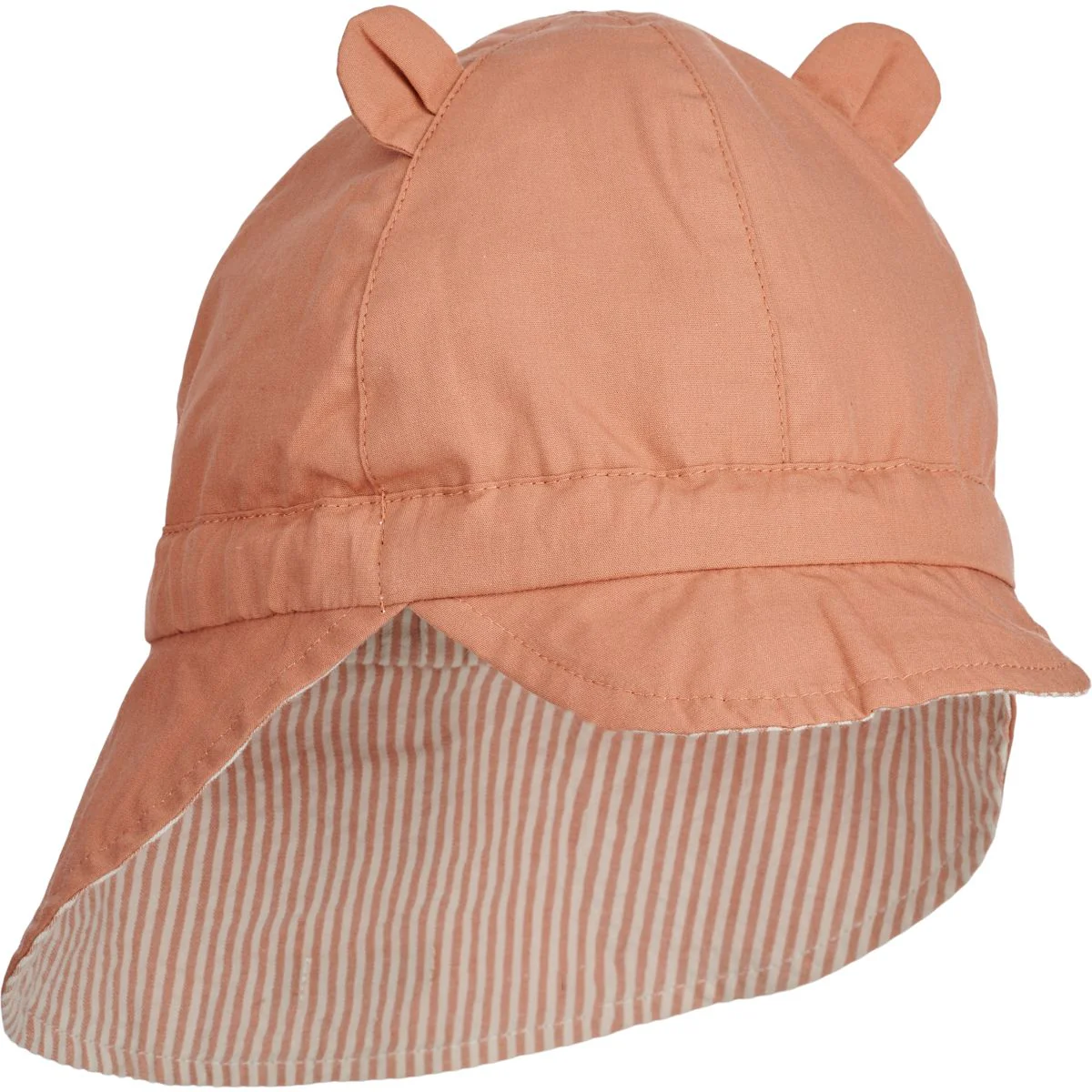 Gorm Sonnenhut aus Leinen - Y/D Stripe Tuscany rose / Sandy - Image 7