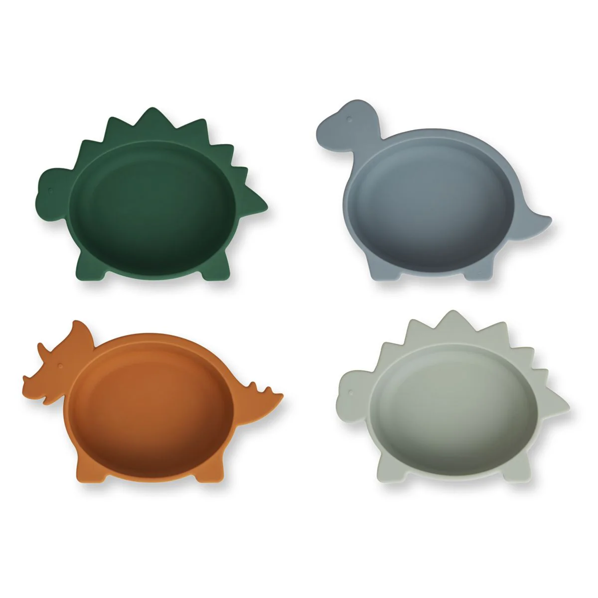 Iggy Silikonschalen 4er Pack - Dino blue multi mix