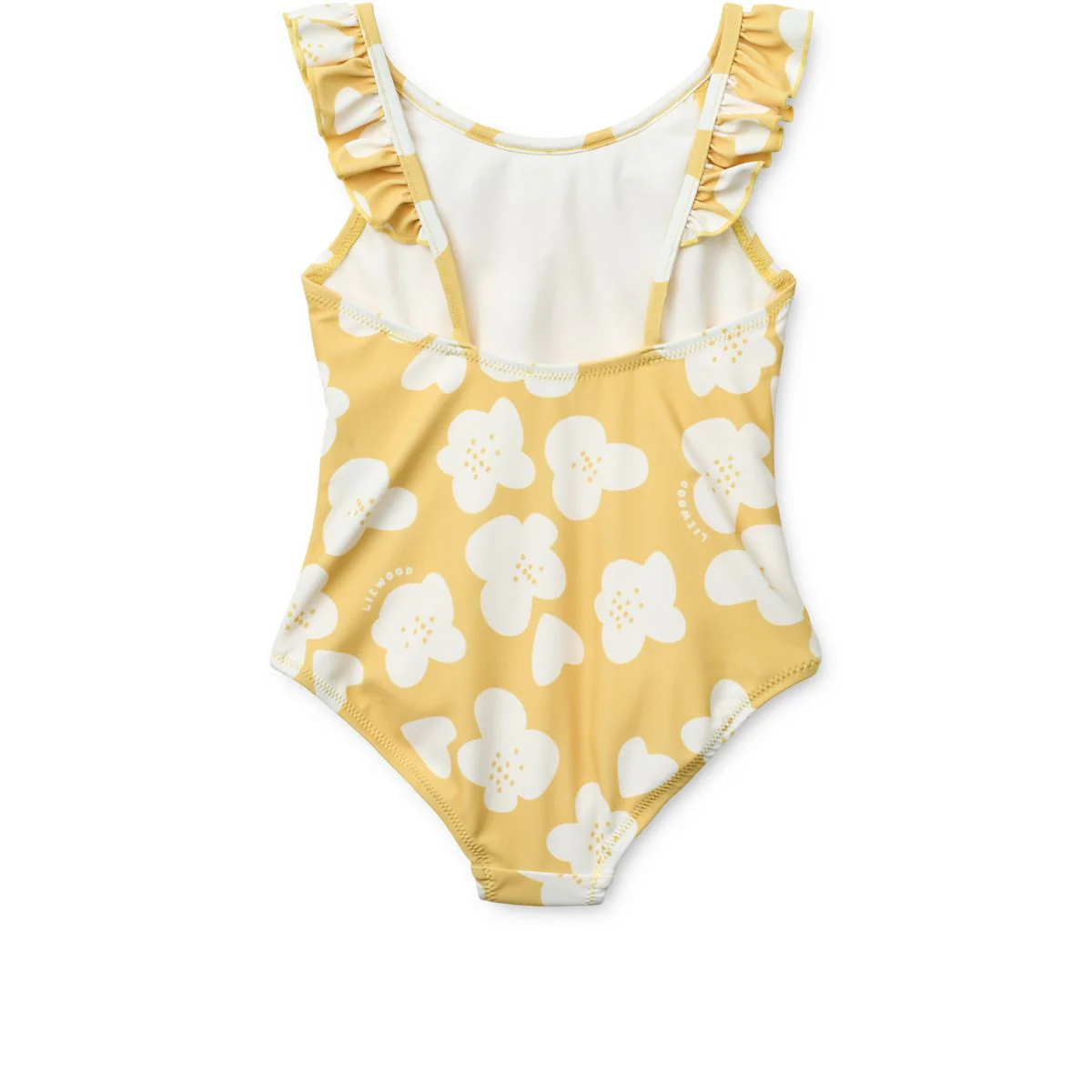 Kallie Badeanzug mit Print und Rüschen - Flower / Lemon yellow - Image 2