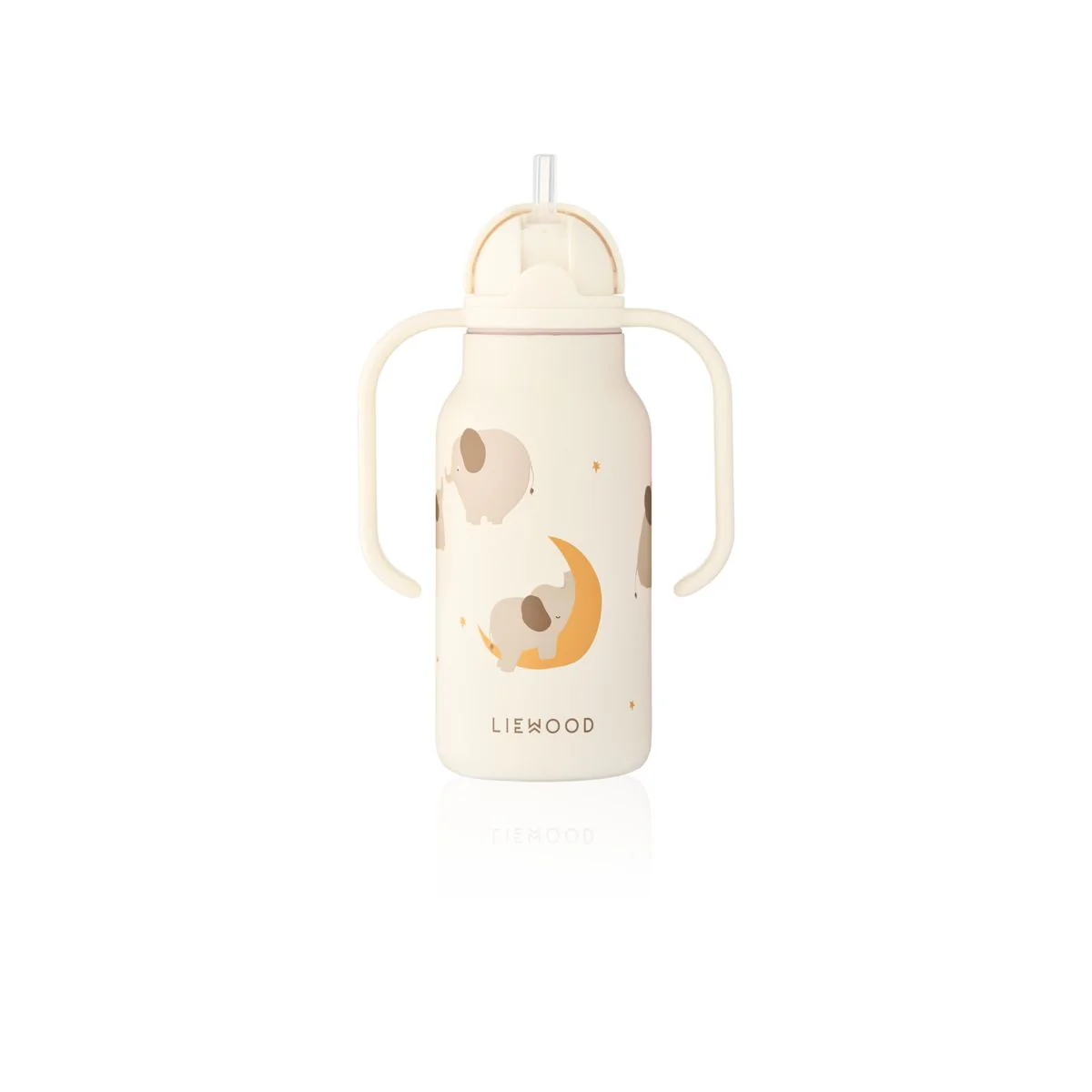 KIMMIE Edelstahlflasche 250 ml - Elephant / Creme de la creme - Image 3