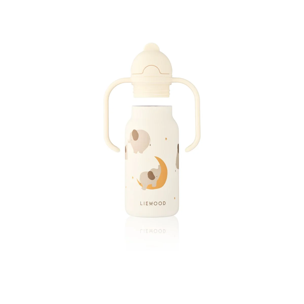 KIMMIE Edelstahlflasche 250 ml - Elephant / Creme de la creme - Image 4