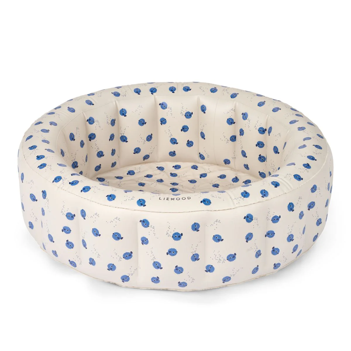 Kornelia Pool mit Print, Small - Pufferfish / Sandy