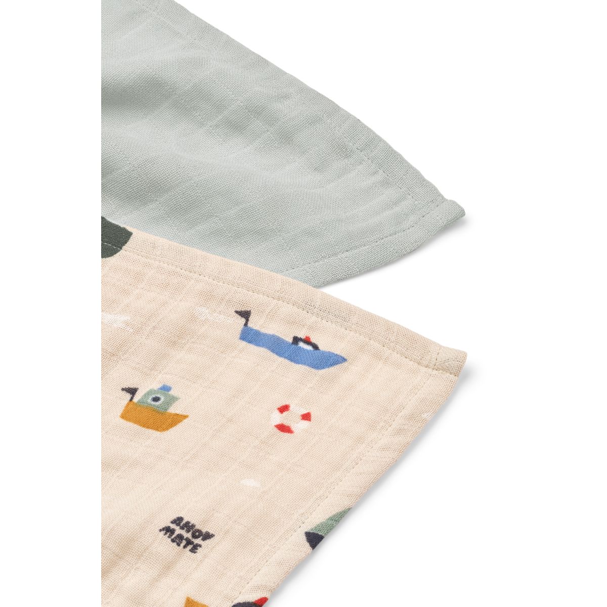LEWIS Mulltücher 2er-Pack - Sailing / Dove blue mix - Image 2