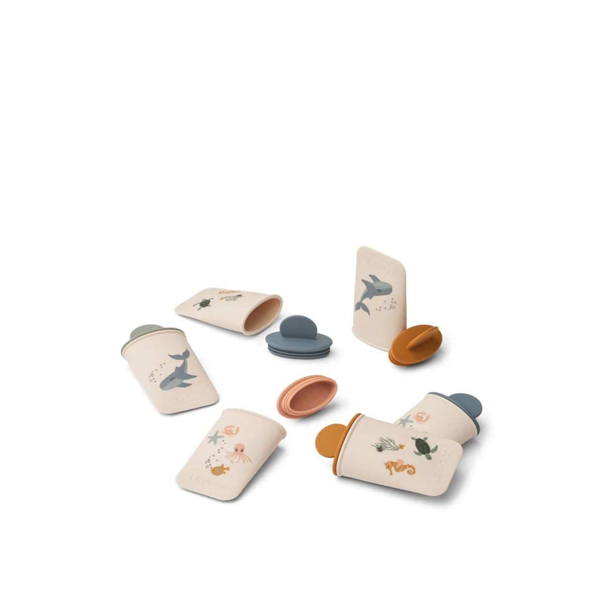 MALIK Bedruckt Mini-Eis am Stiel 6er-Pack - Sea creature / Sandy