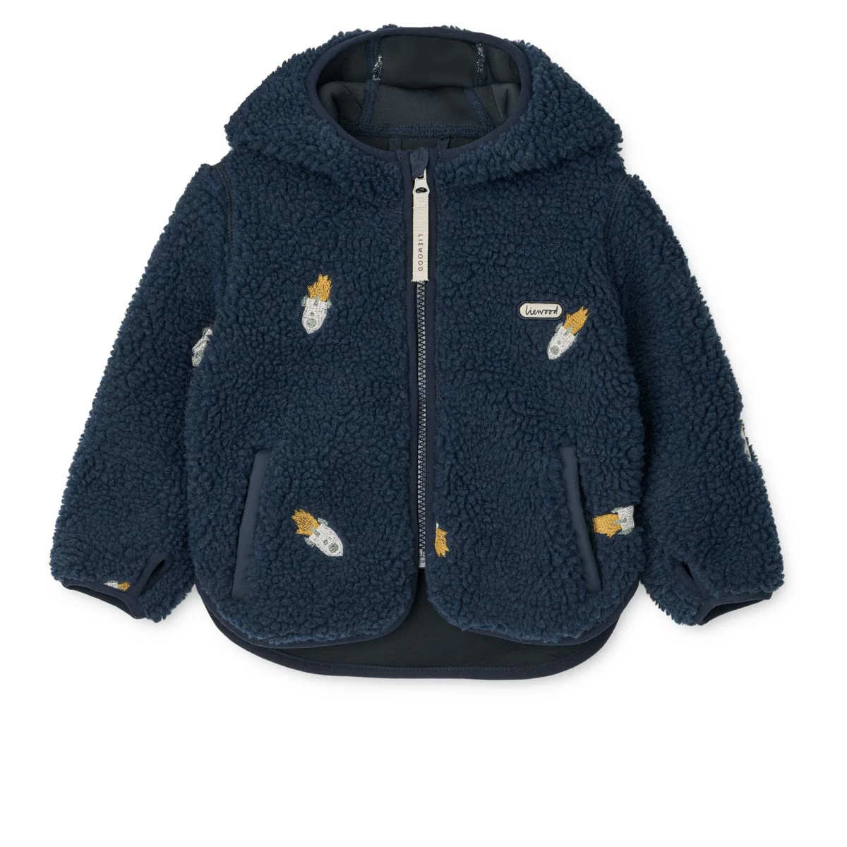 Mara Fleecejacke mit Ohren - Rocket / Classic navy / Embroidery