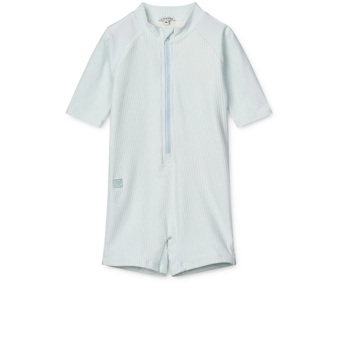 Max Schwimm-Jumpsuit Seersucker - Y/D stripe Pure sky / Creme de la creme