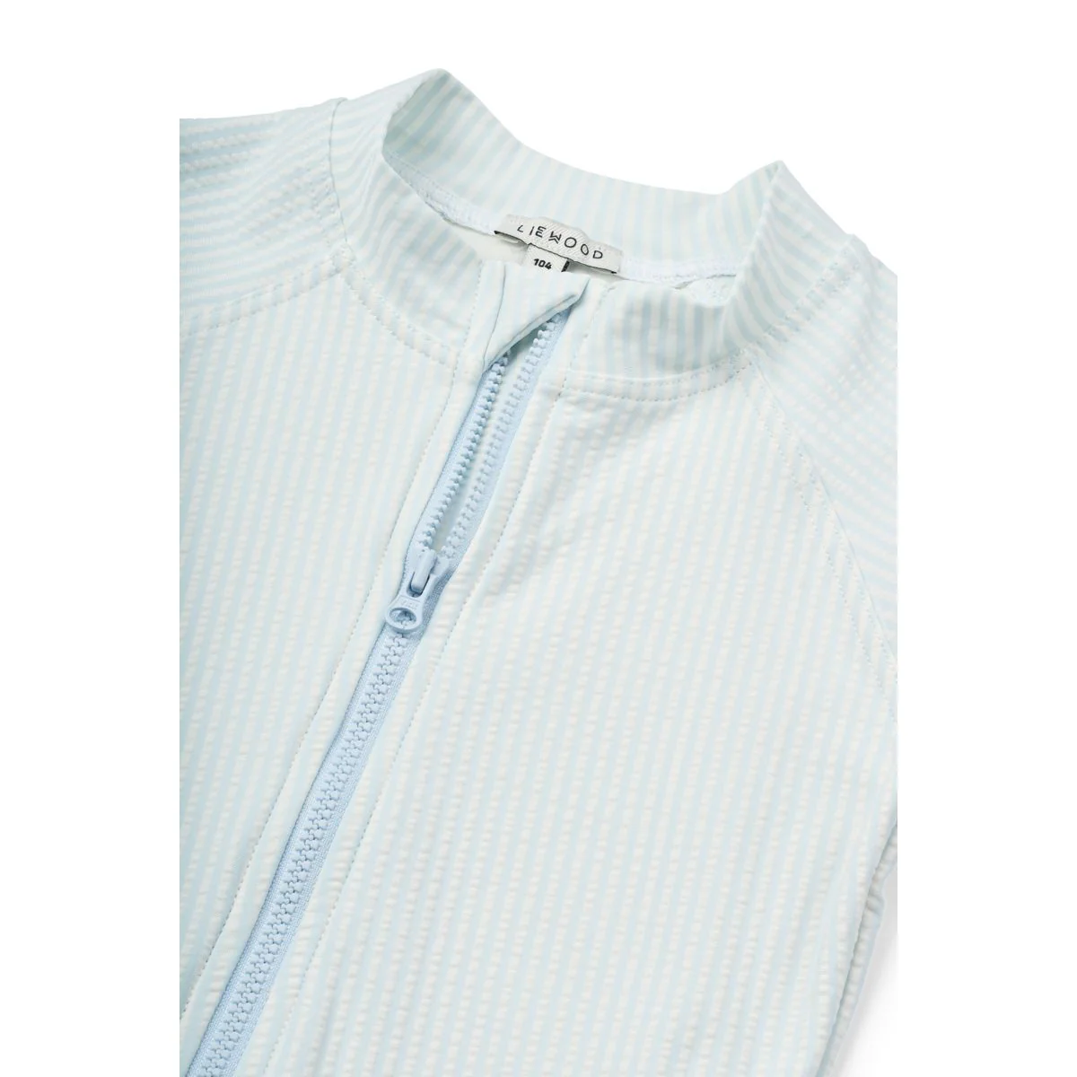 Max Schwimm-Jumpsuit Seersucker - Y/D stripe Pure sky / Creme de la creme - Image 3