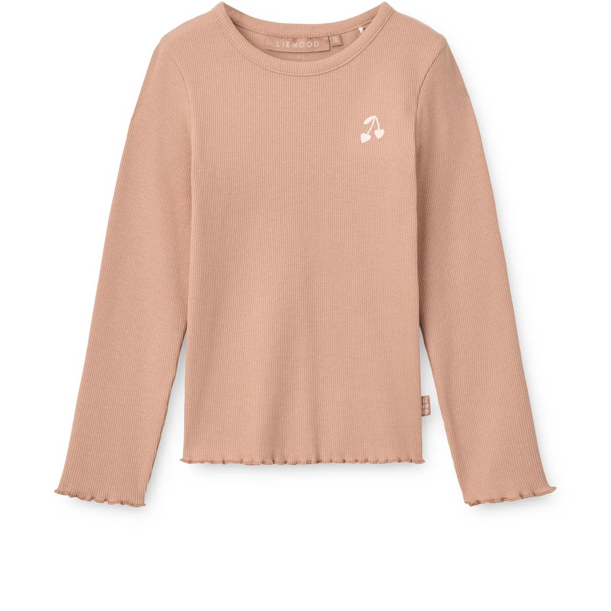 NIEVE Langarm-Ripp-T-Shirt - Pale tuscany