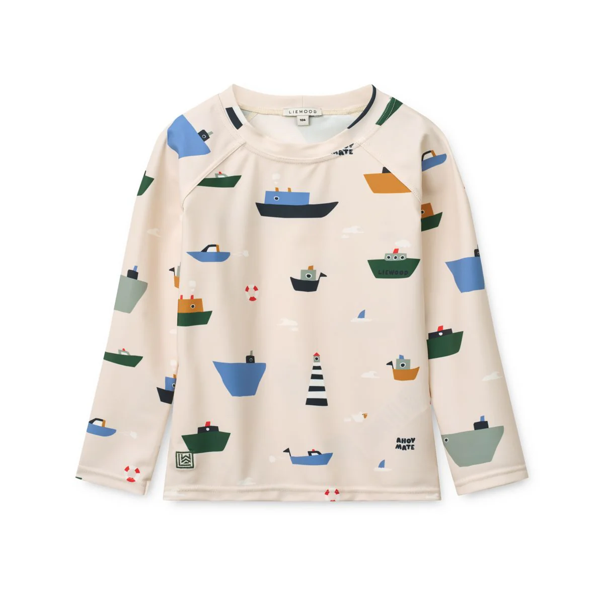 NOAH Bedrucktes Langarm-Schwimm-T-Shirt - Sailing / Sandy