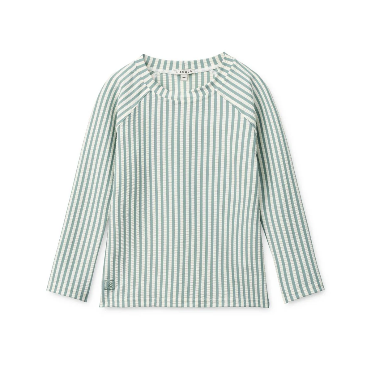 NOAH Langärmliges Schwimm-T-Shirt aus Seersucker - Peppermint / Sandy