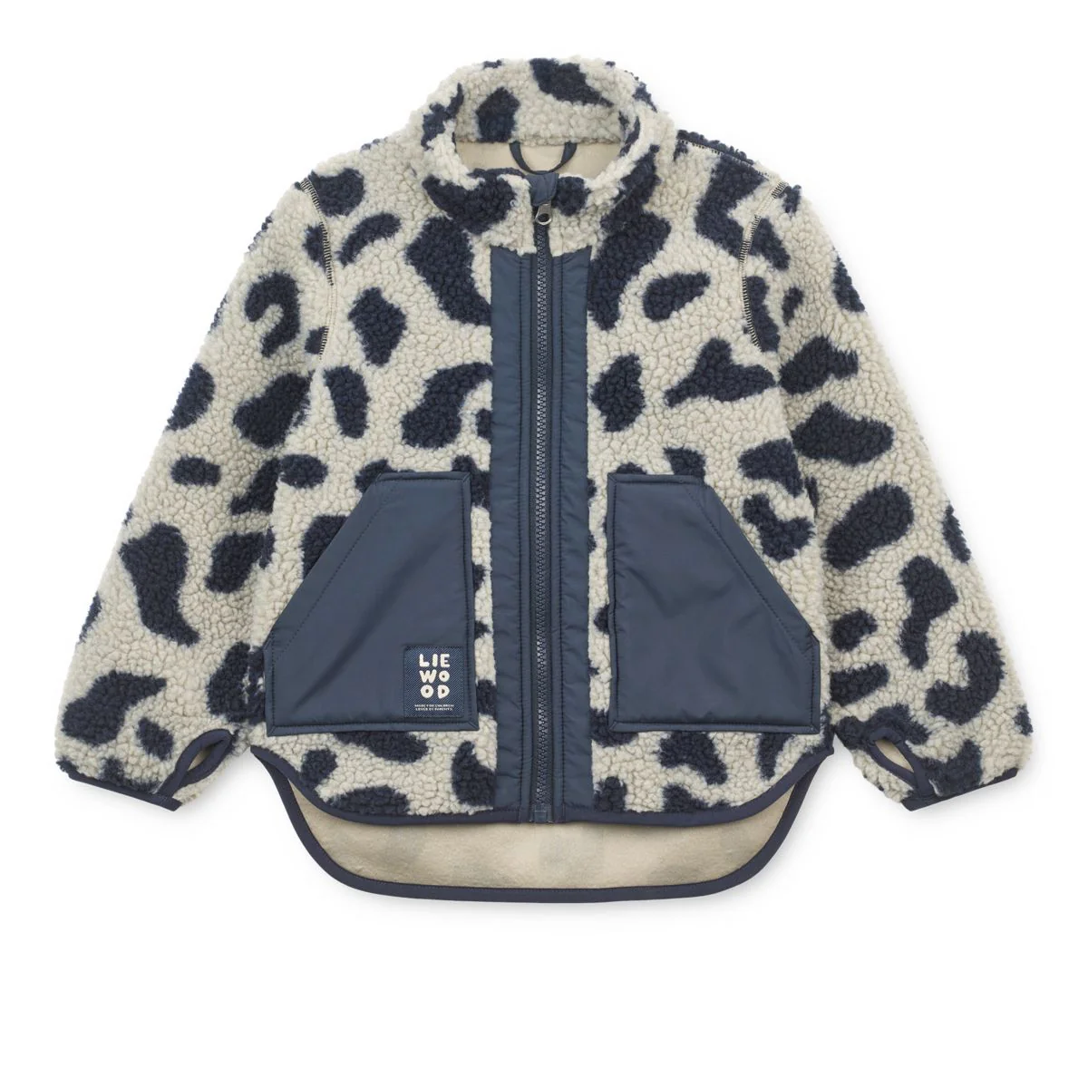 NOAM Pile Jacke - Mega Leo mist / Classic Navy