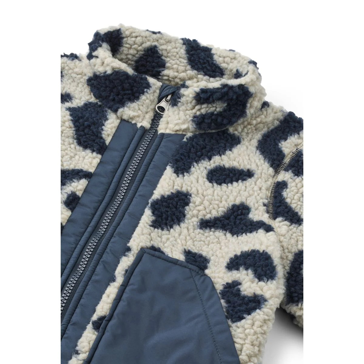NOAM Pile Jacke - Mega Leo mist / Classic Navy - Image 3