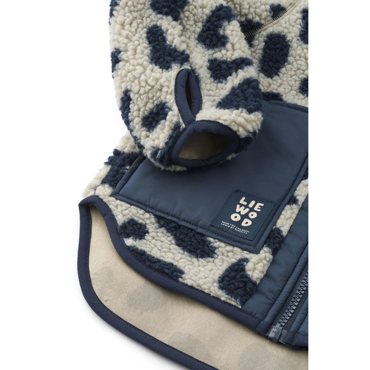 NOAM Pile Jacke - Mega Leo mist / Classic Navy - Image 4
