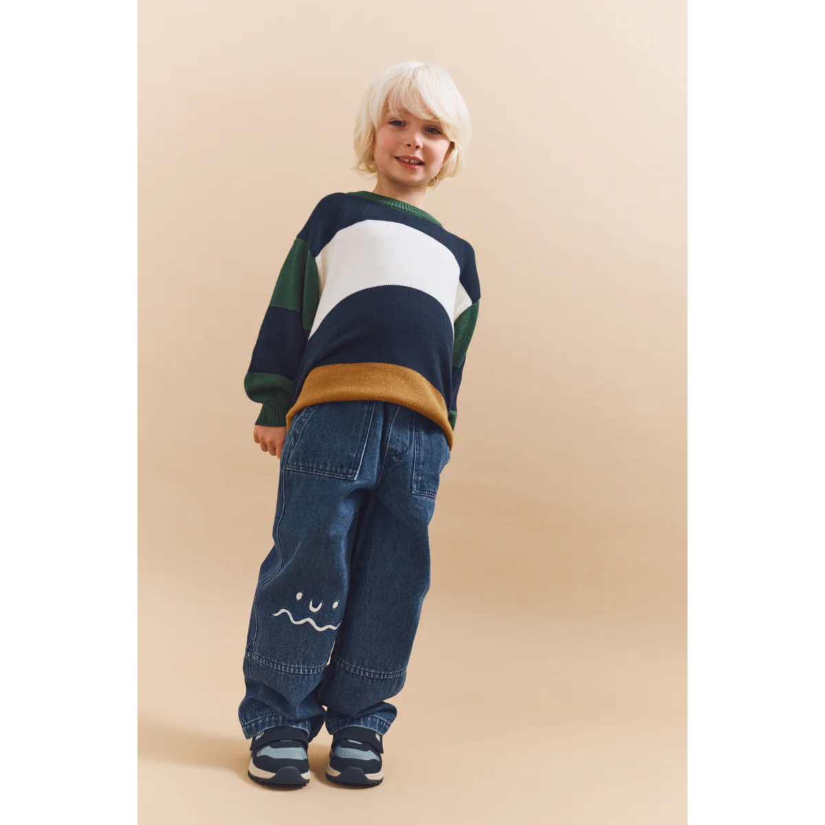 ORLANE Gestreifter Strickpullover - Classic navy multi mix - Image 4