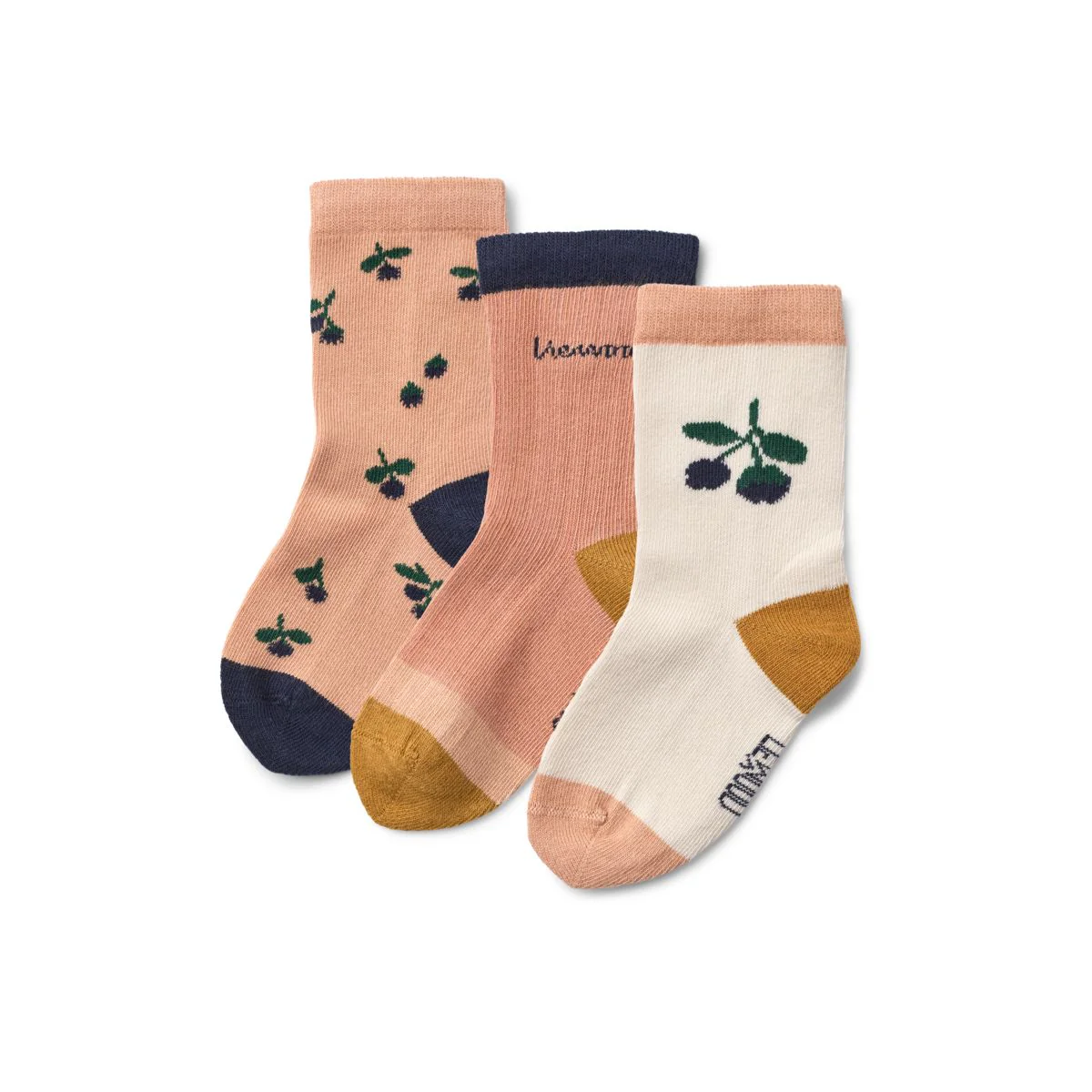 SILAS Socken 3er-Pack - Berry / Pale Tuscany