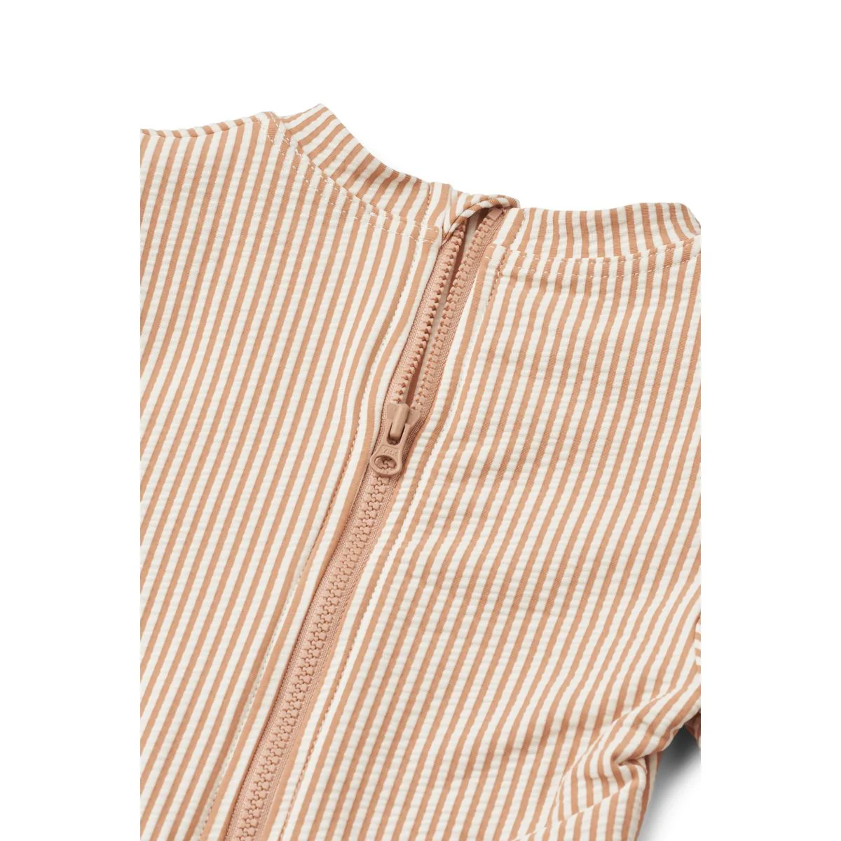 Sille Baby-Badeanzug aus Seersucker in Jumpsuit-Passform - Y/D stripe Pale tuscany / Creme de la creme - Image 3