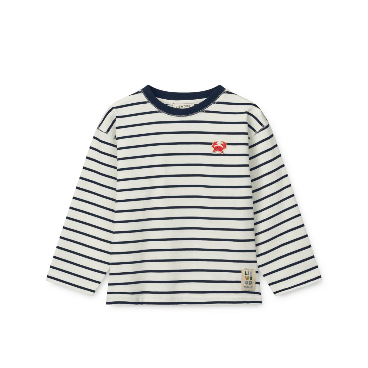 TYLER gestreiftes Langarm-T-shirt - Stripe Classic navy / Creme de la creme
