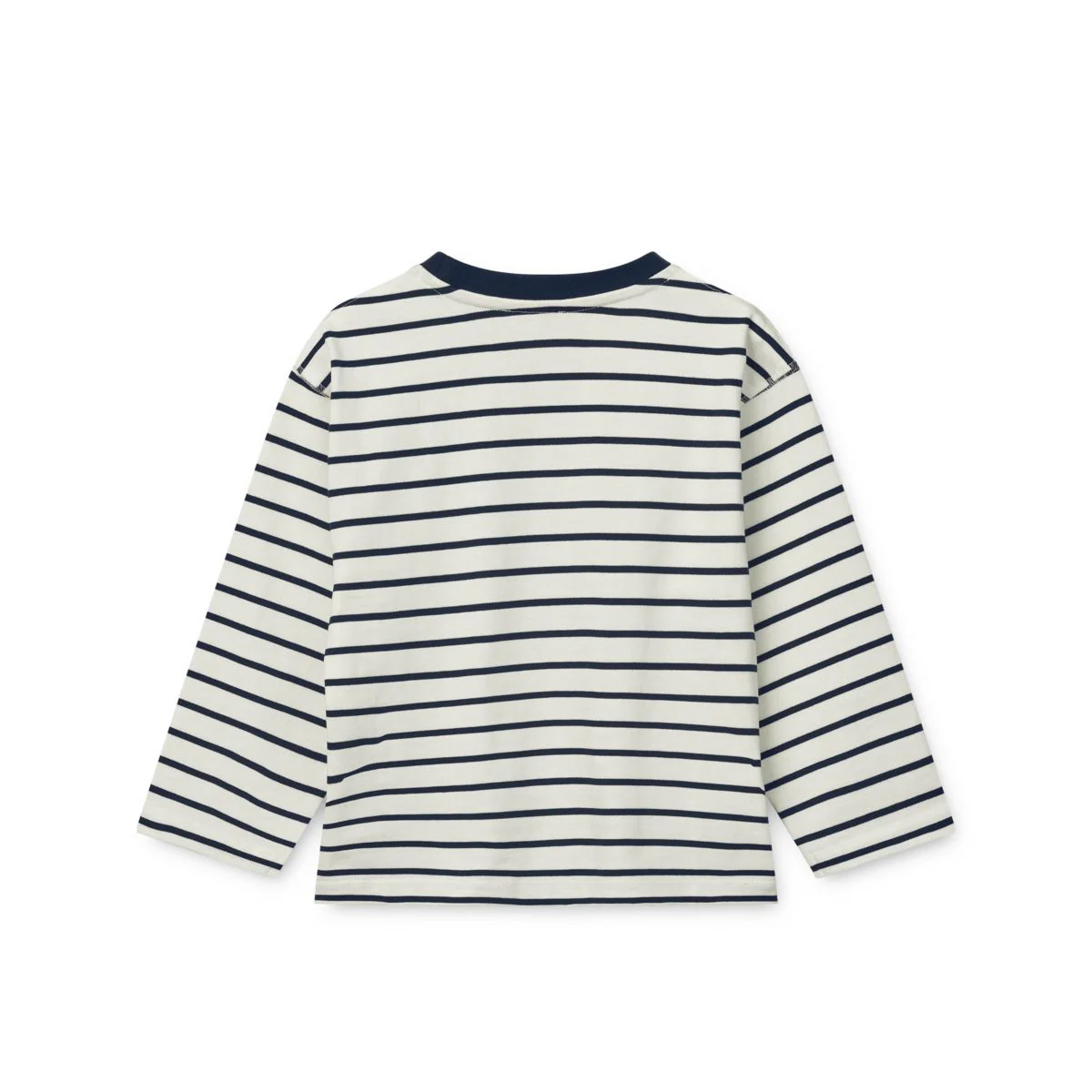 TYLER gestreiftes Langarm-T-shirt - Stripe Classic navy / Creme de la creme - Image 2